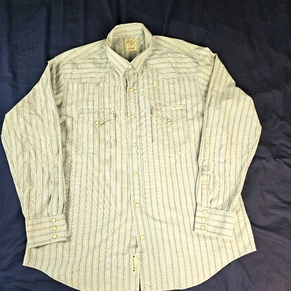 XL Lucky Brand Pearl Snap Shirt - Picture 3 of 5